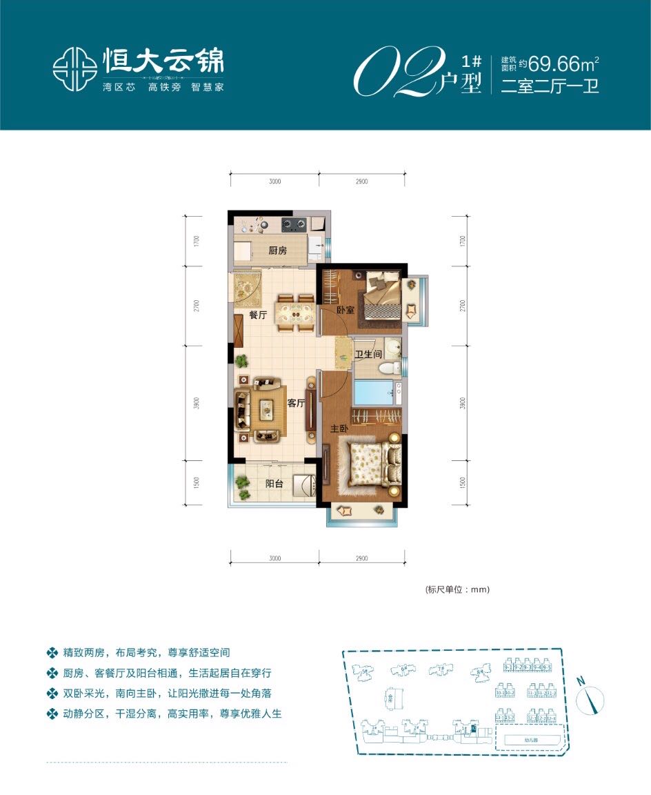 珠海恒大云锦户型图